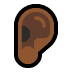 👂🏾 ear: medium-dark skin tone display on Windows